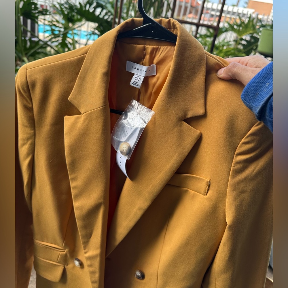 Topshop Golden Blazer